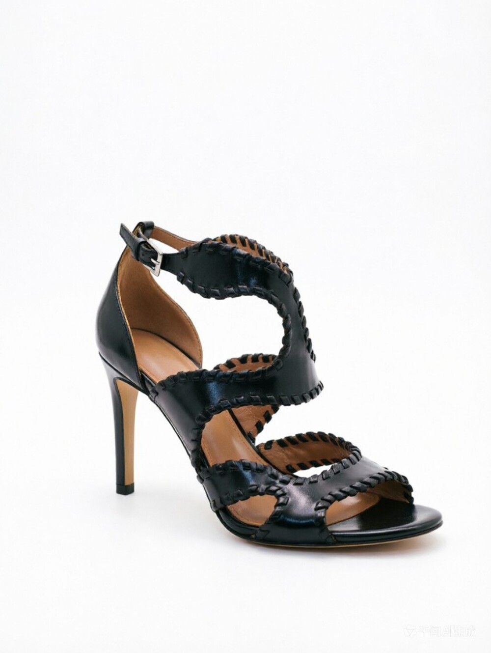Alaia Cutout High-Heel Sandals with Braided Trim
